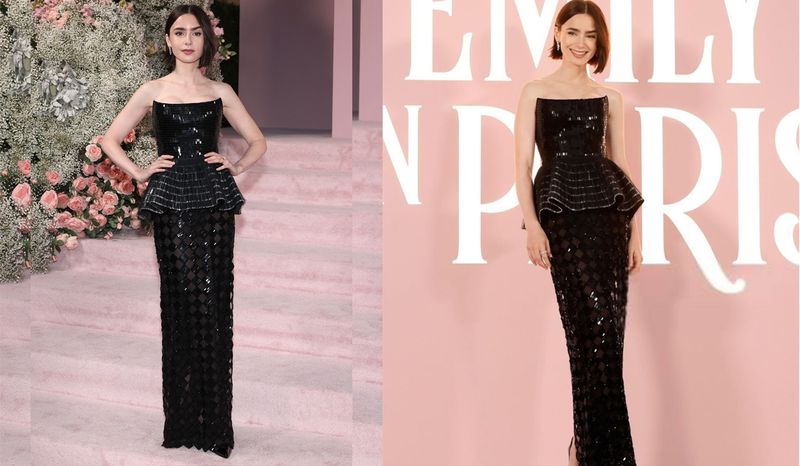 Lily Collins Tampil Mempesona di Premiere