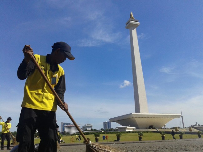 Gemilang HUT RI di Monas Hasilkan 19 Ton Sampah