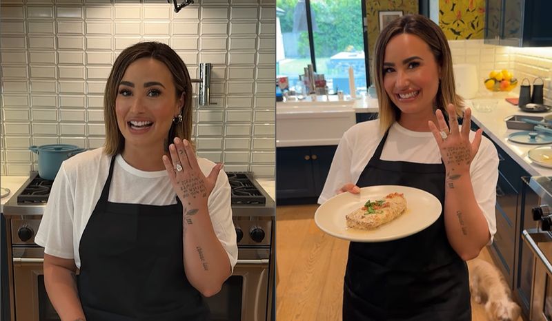 Demi Lovato Memasak Marry Me Chicken, Jutes Melamar Lagi Usai Cicipi Hidangan