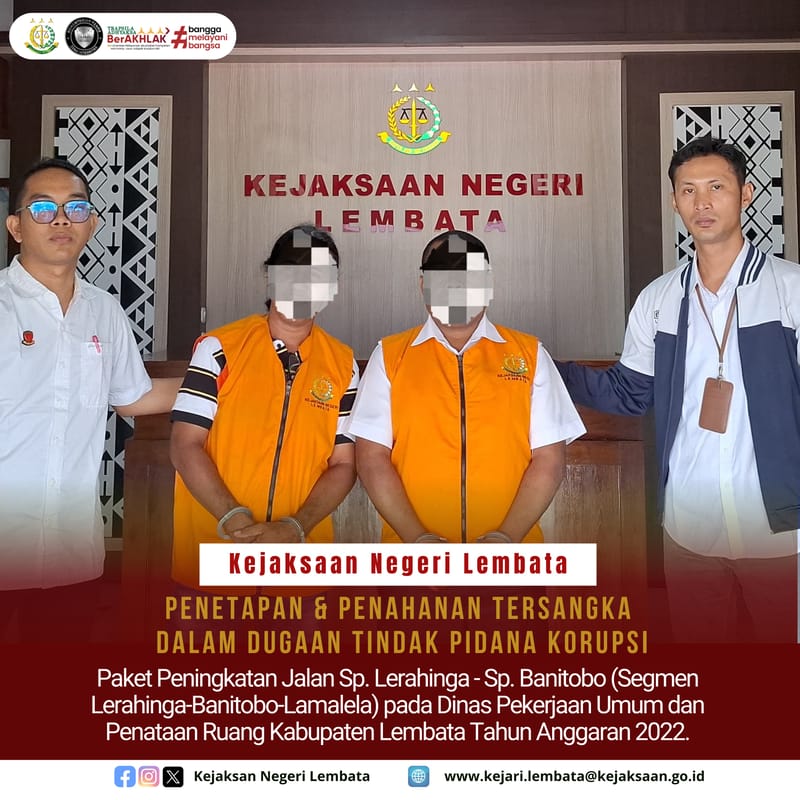 Kejari Lembata Tetapkan 3 Tersangka Dugaan Korupsi Dana PEN