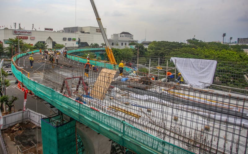 Jakpro : Pembangunan LRT Fase 1B Sesuai Jadwal