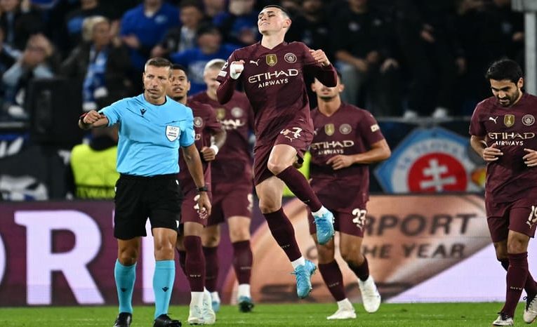 Slovan Bratislava vs Manchester Town, Phil Foden Pimpin the Citizen Menang di Kandang Lawan