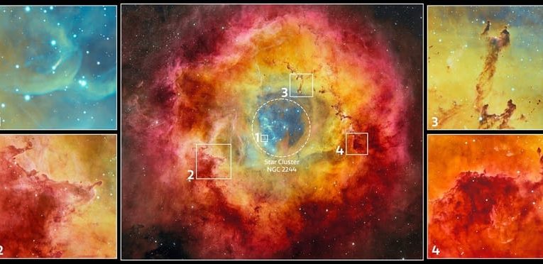 Keindahan Nebula Rosette Tempat Kelahiran Bintang dan Sistem Tata Surya