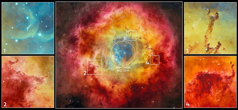 Keindahan Nebula Rosette: Tempat Kelahiran Bintang dan Sistem Tata Surya