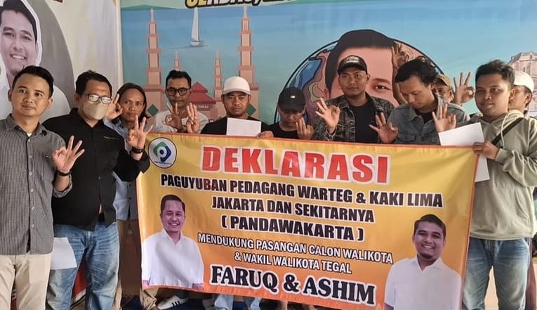 Paguyuban Warteg Jabodetabek Berikan Dukungan pada Faruq-Ashim