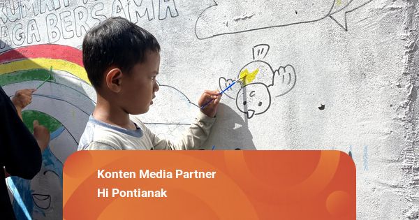 Edukasi Mural Tembok bersama Anak-anak dan Komunitas Tembokpedia Pontianak