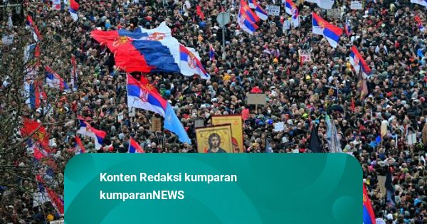 Ratusan Ribu Orang di Serbia Turun ke Jalan, Demo Pemerintah yang Korup