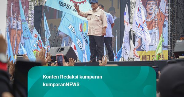 Prabowo: 5 Kali Pilpres Gue 4 Kali Kalah, Terima Kasih Buruh Selalu Dukung Saya