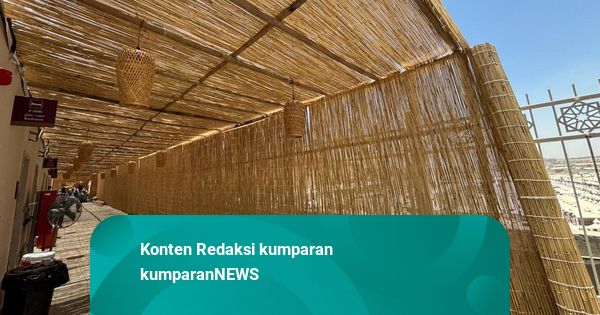 Foto: Ornamen Bambu Hiasi Tenda Jemaah Haji di Mina