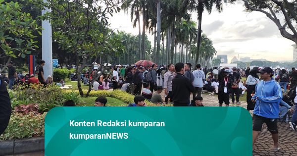 Warga Mulai Padati Monas Jelang Perayaan HUT ke-79 Bhayangkara